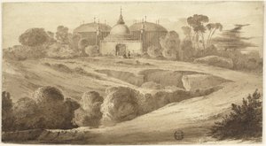 Fantastyczny orientalny krajobraz autorstwa John Martin