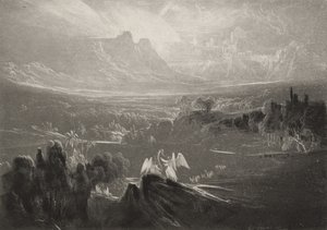 Niebo-rzeki rozkoszy ..., c.1827 (mezzotinta) autorstwa John Martin