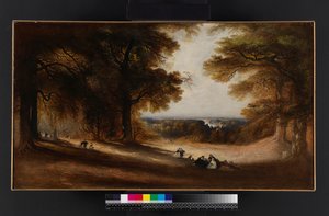 Krajobraz: Widok w Richmond Park, 1850 autorstwa John Martin