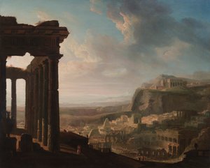 Ruiny starożytnego miasta autorstwa John Martin