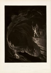 Szatan pobudzający upadłe anioły, Księga 1, wiersz 314, z John Milton, Raj utracony autorstwa John Martin