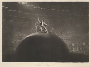 Szatan na tronie, z „Raju utraconego”, Johna Miltona, ok. 1858 (rycina) autorstwa John Martin