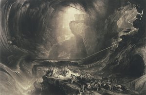 Potop, 1828 (mezzotinta z akwafortą) autorstwa John Martin