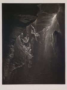 The Fall of the Rebel Angels, ilustracja do „Raju utraconego” Johna Miltona, księga 1, wers 44 autorstwa John Martin
