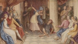 Piramus i Thisbe, Sen nocy letniej, akt V, scena I, ok. 1840 (wc na papierze)