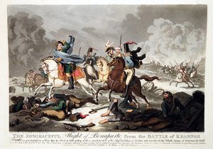 Lot Bonapartego z bitwy pod Krasnojem (Krasnoje) 1812 - Wright, John Massey (1777-1866) - 1814 - Aquatint - 42,1x57,5 - Kolekcja prywatna
