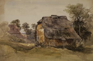 Stara stodoła w Tunbridge Wells (akwarela na papierze)
