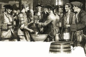 Więc to dlatego... Marynarze piją "Grog autorstwa John Millar Watt