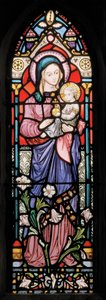 Dover, St Mary In Castro, Lavers & Barraud, John Millner Allen (1827-1902), Madonna z Dzieciątkiem, 1861, adaptacja Gilberta Scotta