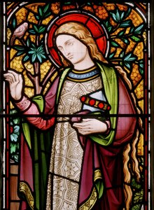 Edstaston, St Mary, Lavers & Barraud, John Millner Allen (1827-1902), Maria Magdalena, 1865