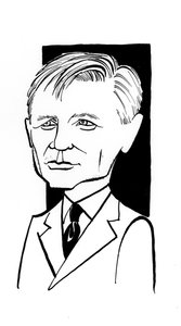Daniel Craig karykatura, angielski aktor: b autorstwa John Minnion