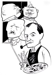 George Grosz, karykatura autorstwa John Minnion