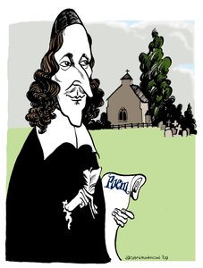 George Herbert - walijski poeta, orator, duchowny anglikański autorstwa John Minnion