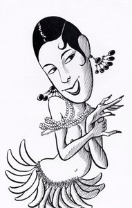 Josephine Baker, karykatura autorstwa John Minnion