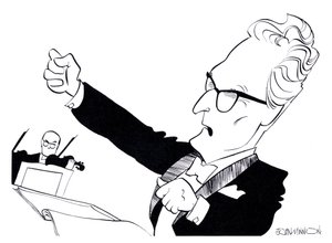 Otto Klemperer - karykatury autorstwa John Minnion