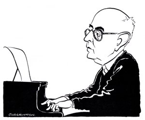 Theodor Ludwig Wiesengrund Adorno autorstwa John Minnion
