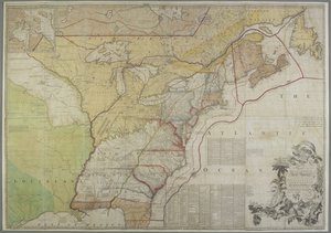 Mapa kolonii brytyjskich w Stanach Zjednoczonych