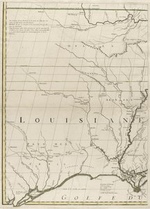 Mapa dominiów brytyjskich i francuskich w Ameryce, 1756 (rycina kolorem konturu na papierze)