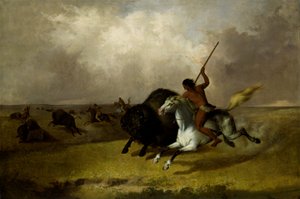 Polowanie na bawoły na preriach południowo-zachodnich, 1845.