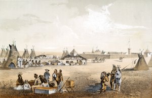 Fort Union i Dystrybucja Towarów do Assiniboine, wyd. 1860
