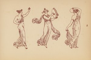 Starożytny grecki kostium kobiecy (litografia) autorstwa John Moyr Smith