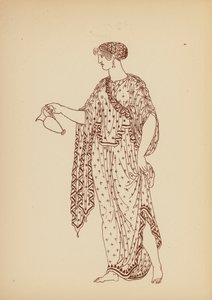 Starożytny grecki kostium kobiecy (litografia) autorstwa John Moyr Smith