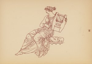 Starożytny grecki kostium kobiecy (litografia) autorstwa John Moyr Smith