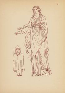 Starożytny grecki kostium kobiecy (litografia) autorstwa John Moyr Smith