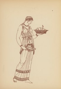 Starożytny grecki kostium kobiecy (litografia) autorstwa John Moyr Smith