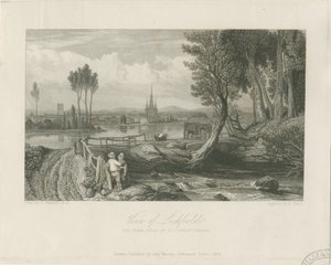 Lichfield - East View: staloryt, bd [c 1835] (druk)