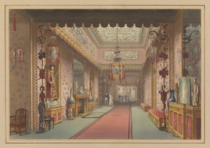 Chińska galeria bez zmian, płyta XV w ilustracjach pałacu Jej Królewskiej Mości w Brighton... autorstwa John Nash
