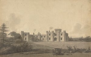 Design para Knepp Castle, Sussex: Perspectivepolish autorstwa John Nash