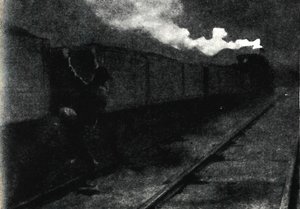 Ucieczka pociągiem, listopad 1899, 1945. autorstwa John Nash