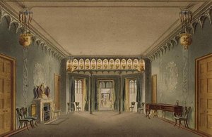 Sala wejściowa, z "Widoków Pawilonu Królewskiego, Brighton" autorstwa Johna Nasha autorstwa John Nash