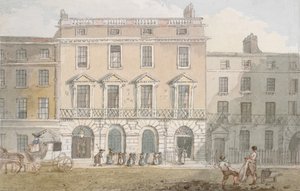 Freemasons Hall and Tavern, Great Queen Street, ok. 1800 (wc na papierze)
