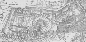 Nordens Widok zamku Windsor, 1607. 1895 autorstwa John Norden