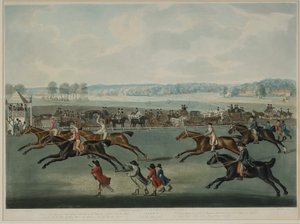 Ascot - Oatlands Sweepstakes, grawerowane przez J.W. Edy (fl. 1780-1820), wydana w 1792 (akwatinta) autorstwa John Nott (after) Sartorius
