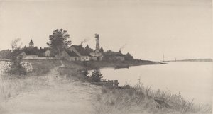 Scena przybrzeżna bez tytułu, 1891. autorstwa John O. Anderson