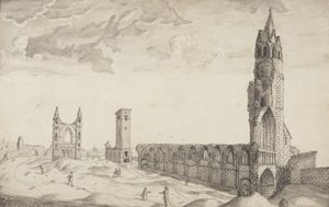 St Andrews nakreślone (pióro i pranie na papierze)