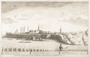 St Andrews Delineated – Widok na miasto St Andrews zaczerpnięty z północnego zachodu (pióro i pranie na papierze)
