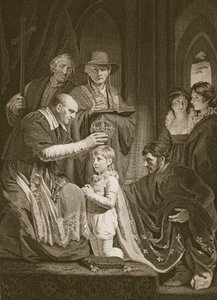 Koronacja Henryka VI, grawerowana przez T. Hollowaya, ilustracja z „Historii Anglii” Davida Hume