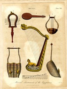 Instrumenty muzyczne Egipcjan autorstwa John Pass
