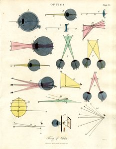 Optyka: Teoria widzenia (plansza VI) autorstwa John Pass