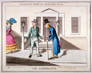 „Charakterystyczne szkice londyńskich domów klubowych”: „Słonie”, 1829