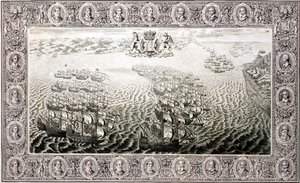 Armada (rycina z gobelinu) autorstwa John Pine