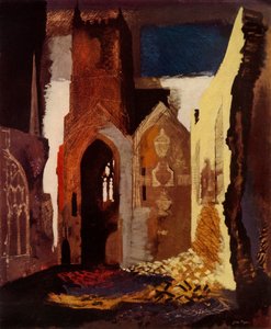 „Ruina Johna Pipera harmonizująca równowagę dekoracyjną”, 1949. autorstwa John Piper