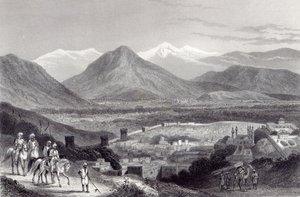 Kabul z Bala Hissar, grawerowane przez J. Stephensona, c.1870
