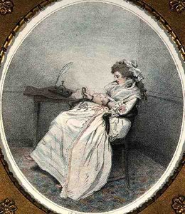 Kontemplacja Miniatury, rycina i pub. przez artystę autorstwa John Raphael Smith
