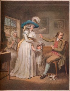 Cnotliwy rodzic. Laetitia na próżno stara się pojednać rodziców,1789 autorstwa John Raphael Smith
