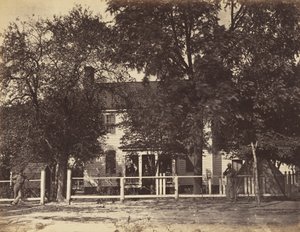 Aiken House, na Weldon Railroad, Virginia., luty 1865 (odbitka opleciona na tkanym papierze)